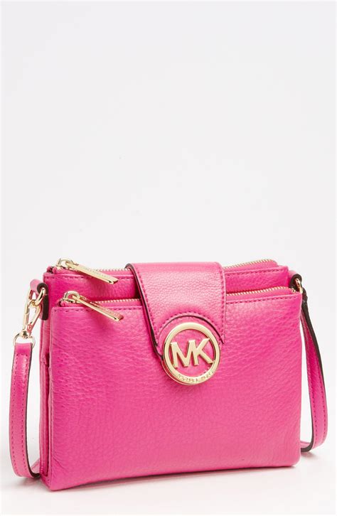 michael kors crossbody pink chain|Michael Kors pink canvas tote.